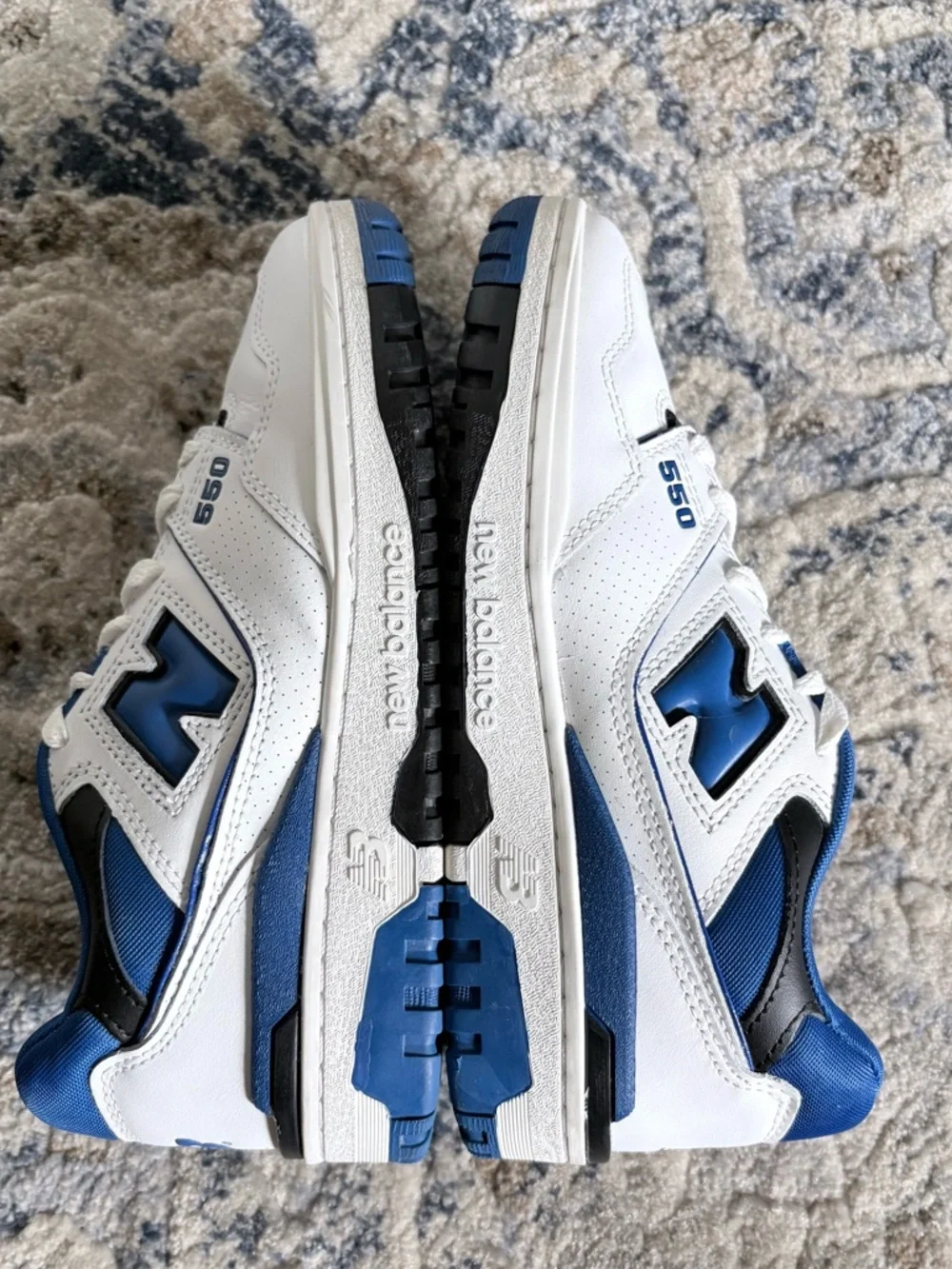 New Balance 550 White Team Royal Blue Sneakers Men 6.5 Women 8